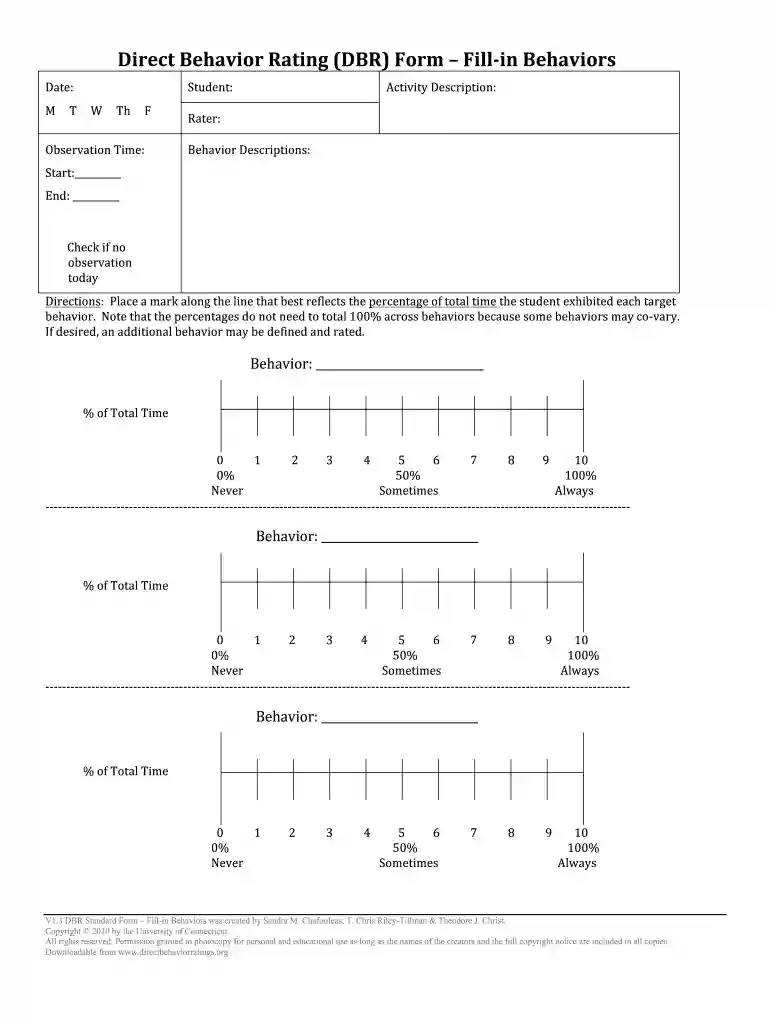 dbr form Preview on Page 1