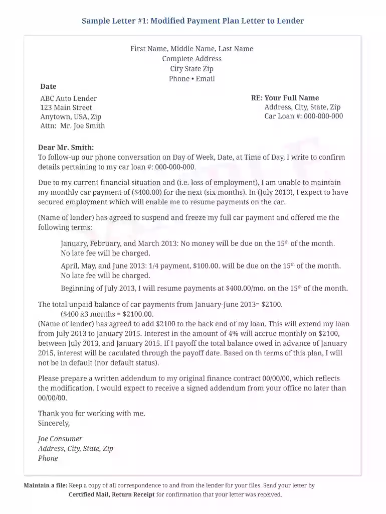 letter of explanation Preview on Page 1
