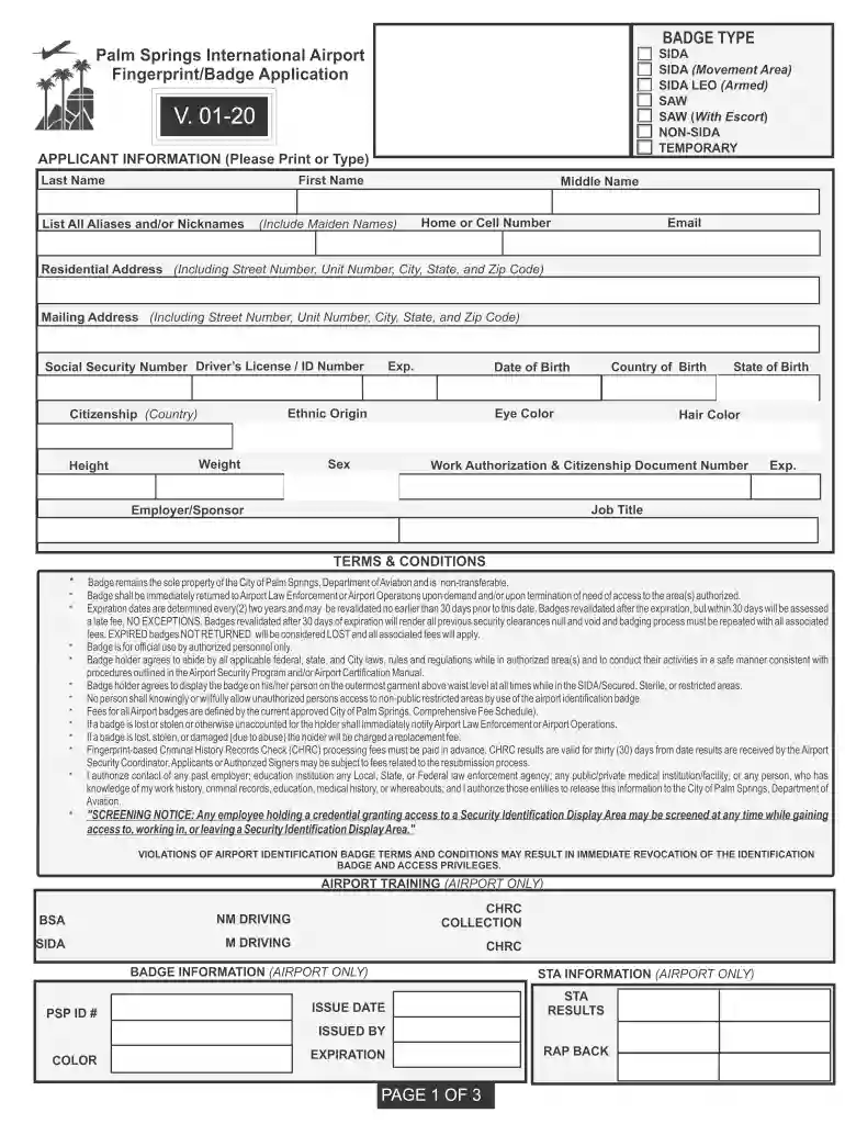 PSP Badge Application V01-182019 cdr Preview on Page 1