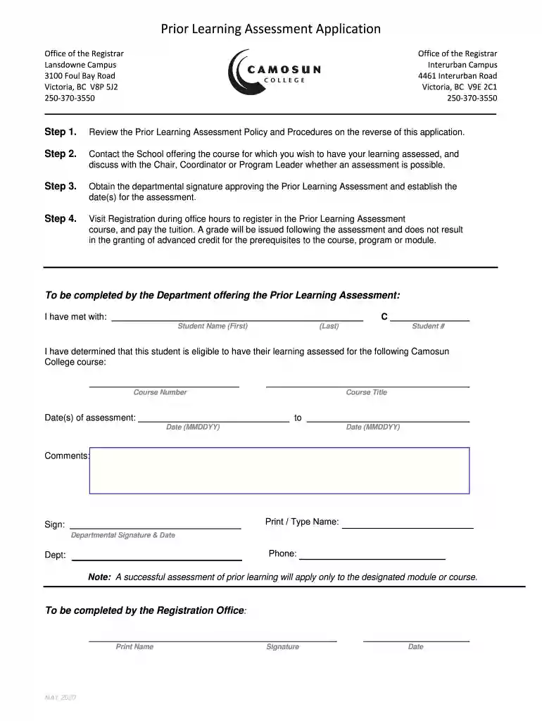 assessment camosun Preview on Page 1