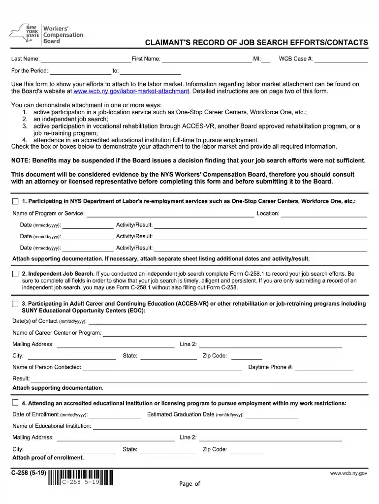 c 258 form Preview on Page 1