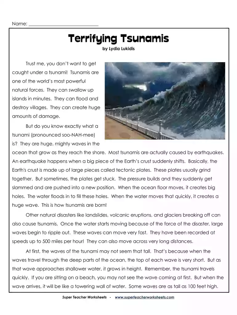 terrifying tsunamis answer key pdf Preview on Page 1
