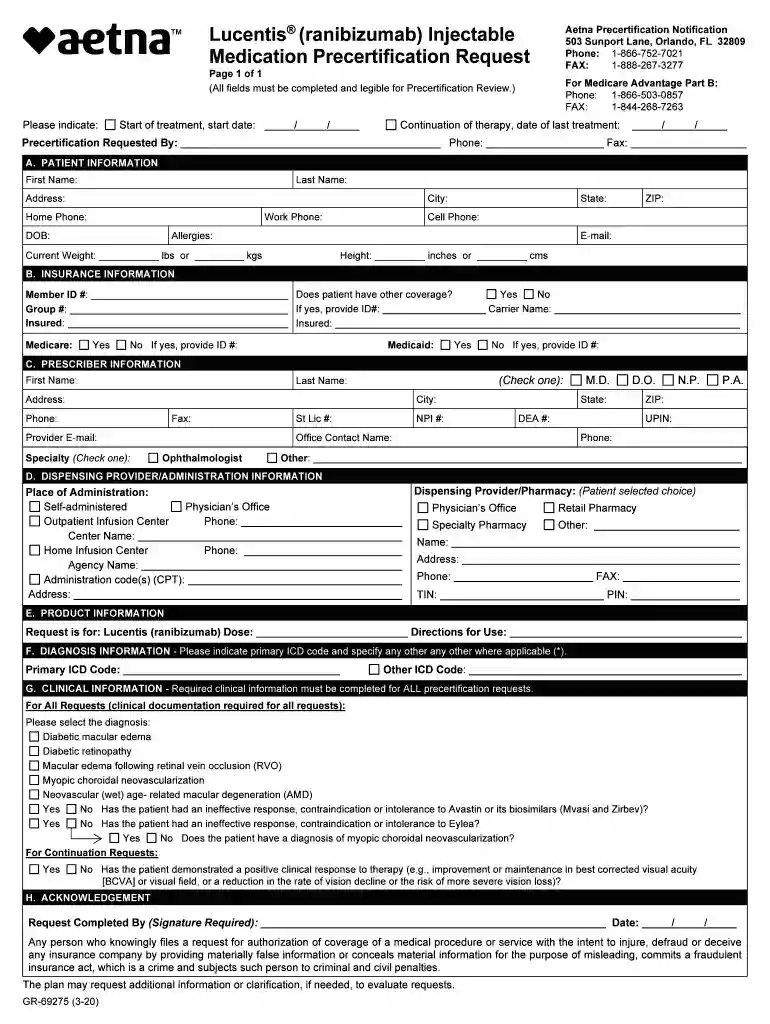PRIOR APPROVAL REQUEST Member Information Preview on Page 1