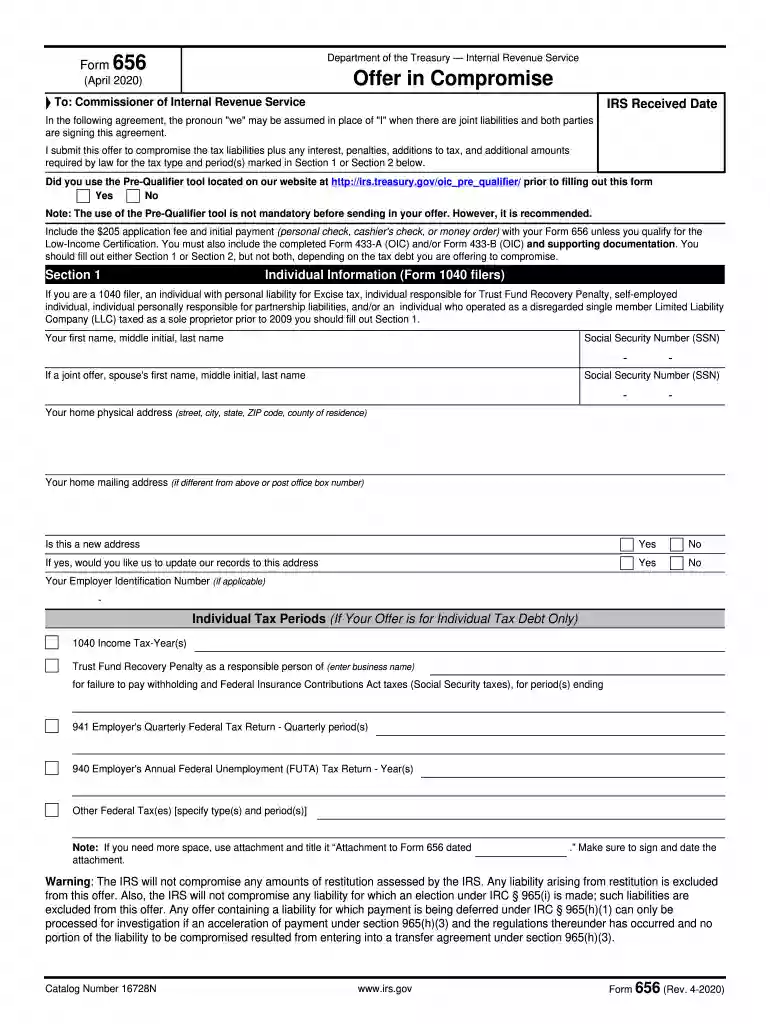 irs forgiveness form Preview on Page 1