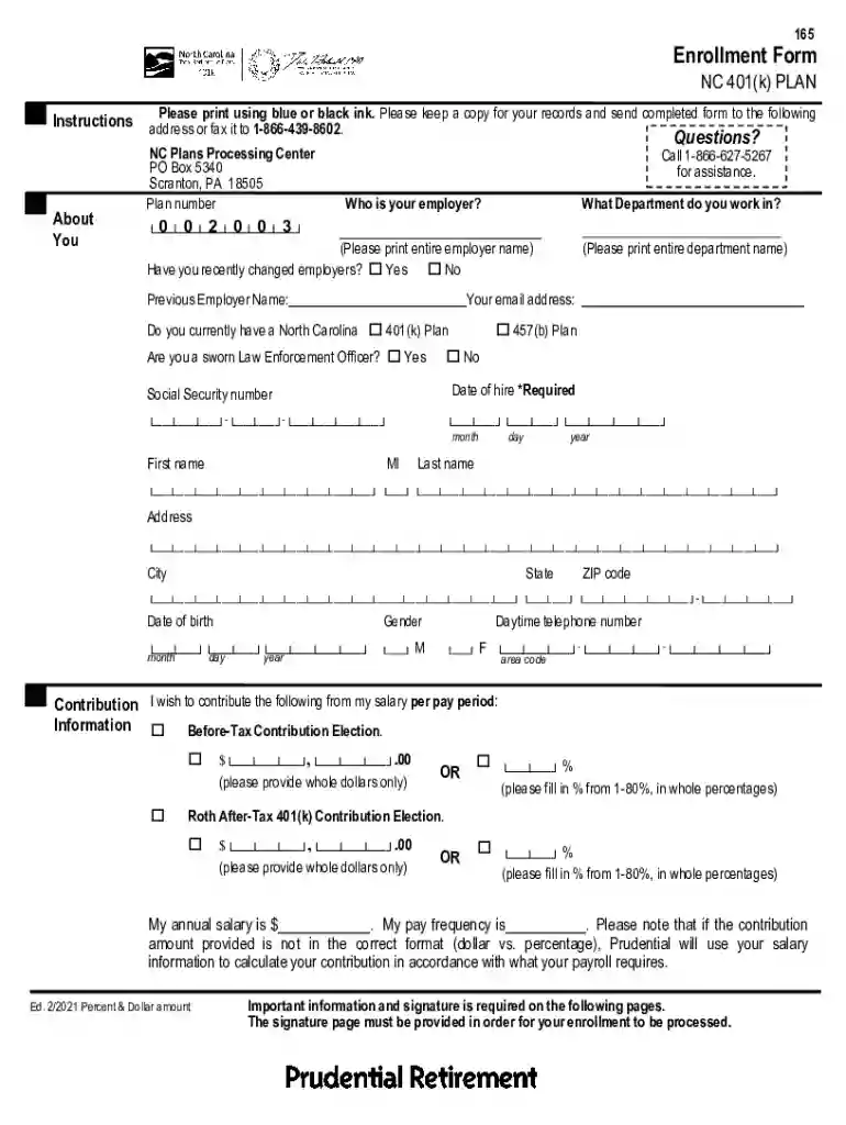 nc 401 k plan Preview on Page 1