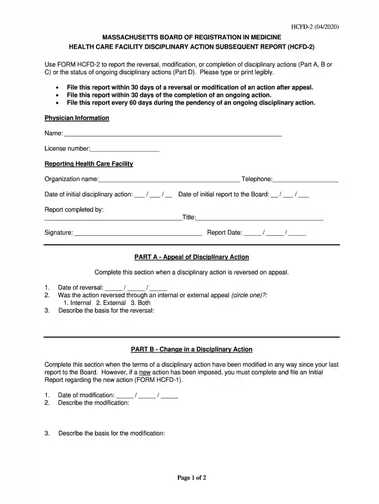 Board of Registration in Medicine - Find a Physician Preview on Page 1