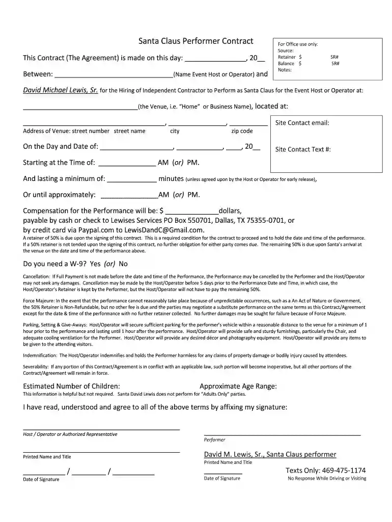 santa contract Preview on Page 1