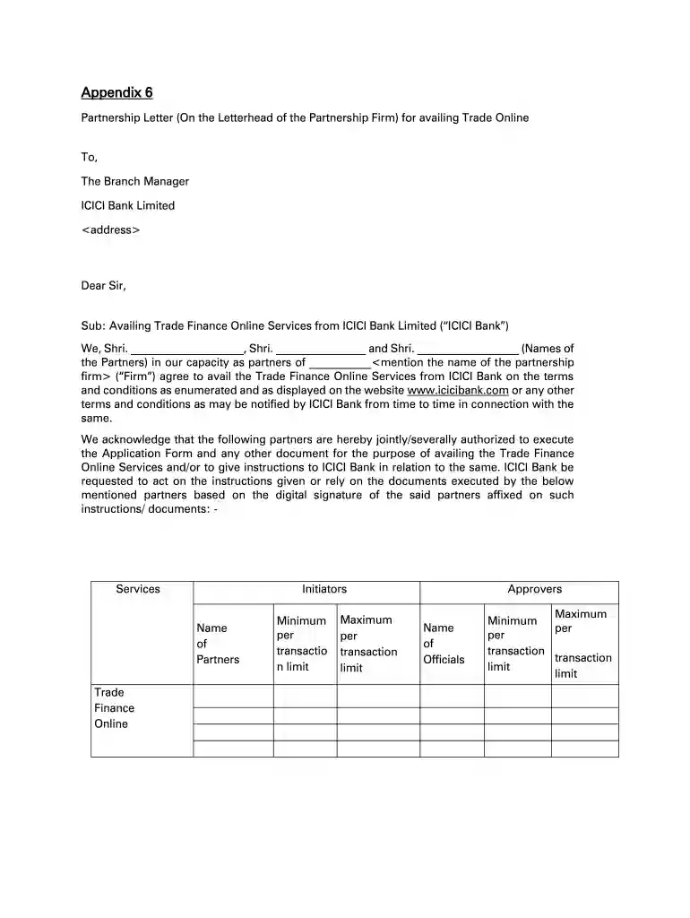 Icici Bank Letterhead - Fill Online, Printable, Fillable, Blank Preview on Page 1