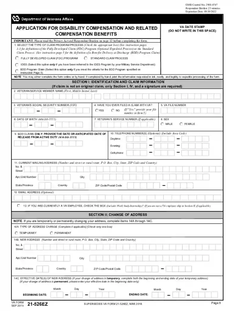va form 20 0995 Preview on Page 1