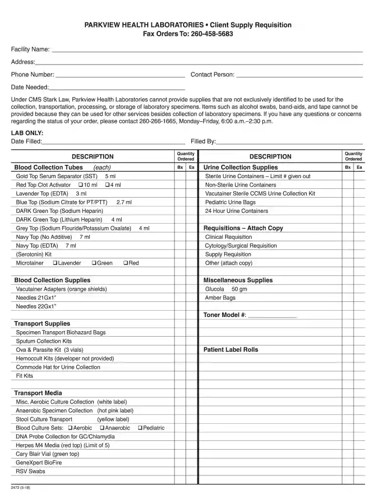 parkview lab directory Preview on Page 1