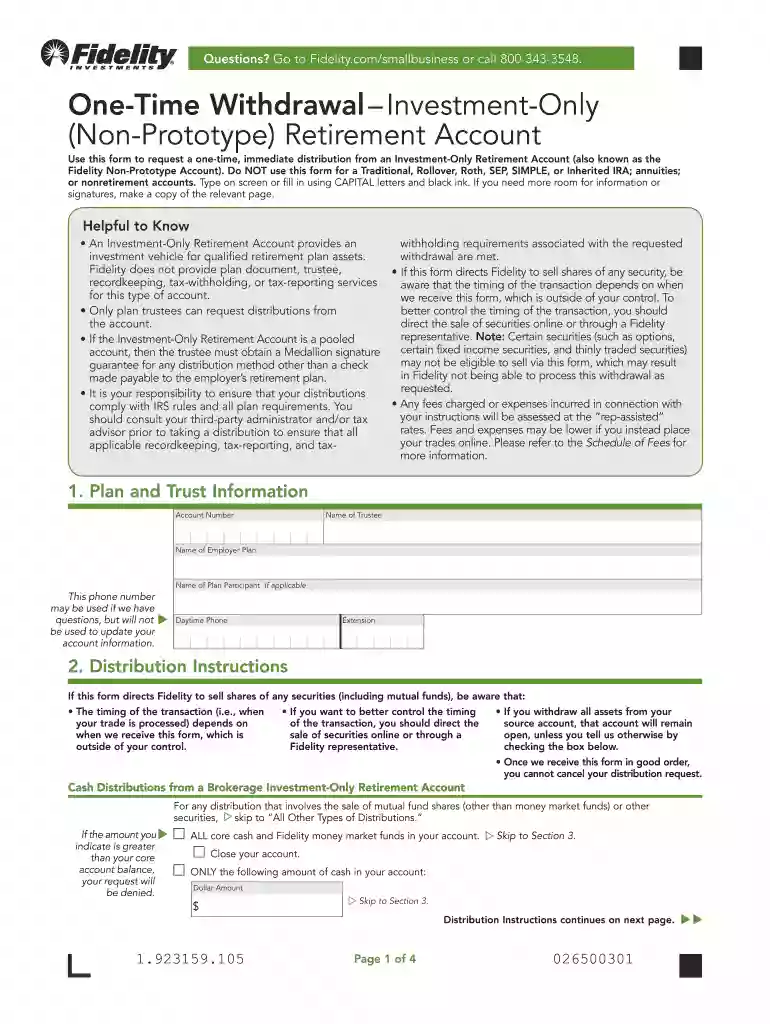 fidelity withdrawal Preview on Page 1