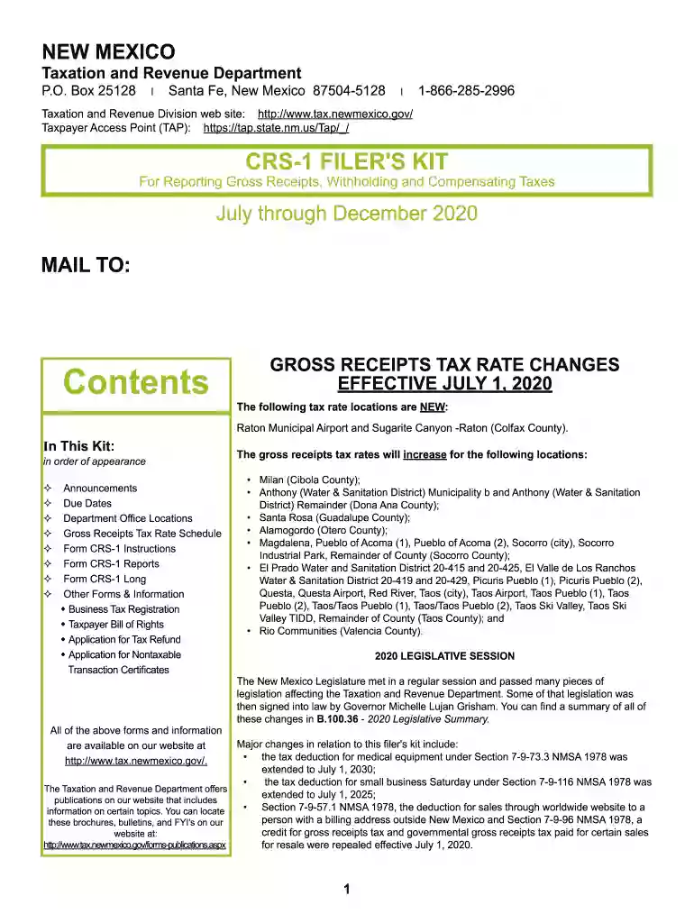 crs number Preview on Page 1