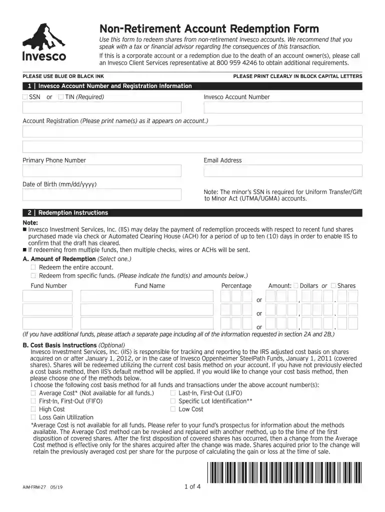 redemption form Preview on Page 1