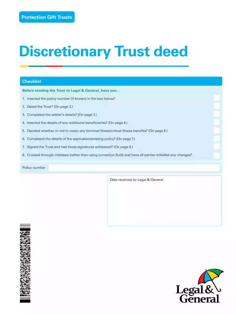 discretionary trust deed template Preview on Page 1