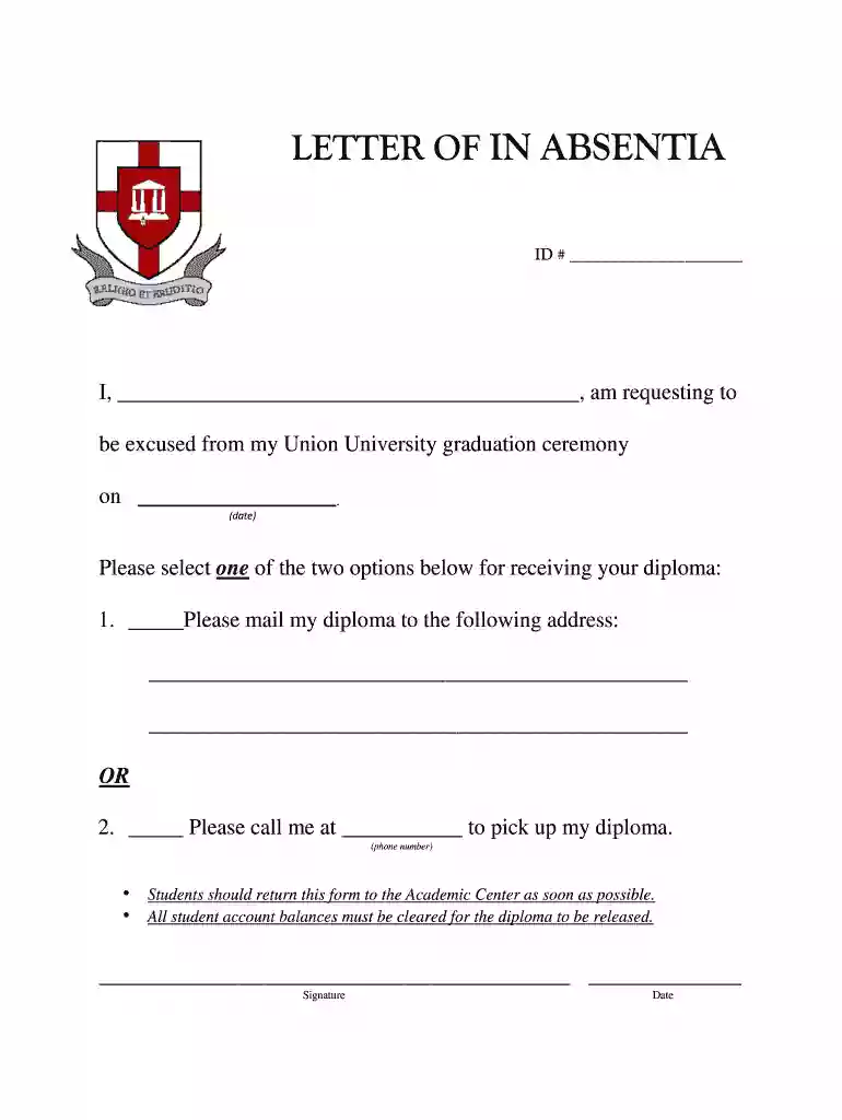 letter absentia Preview on Page 1