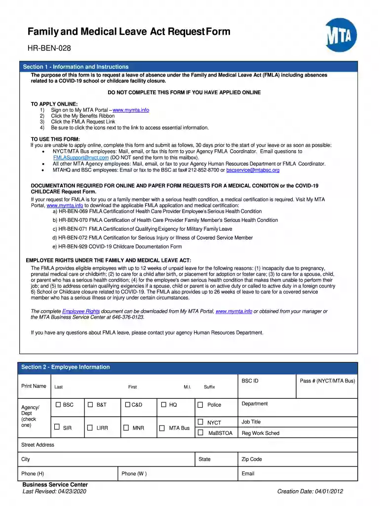 how do you get fmla paperwork Preview on Page 1