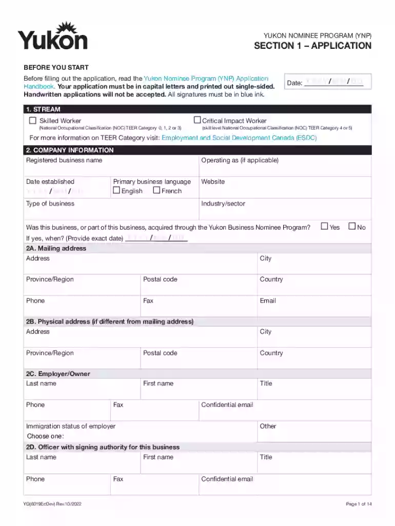 yukon nominee program handbook Preview on Page 1