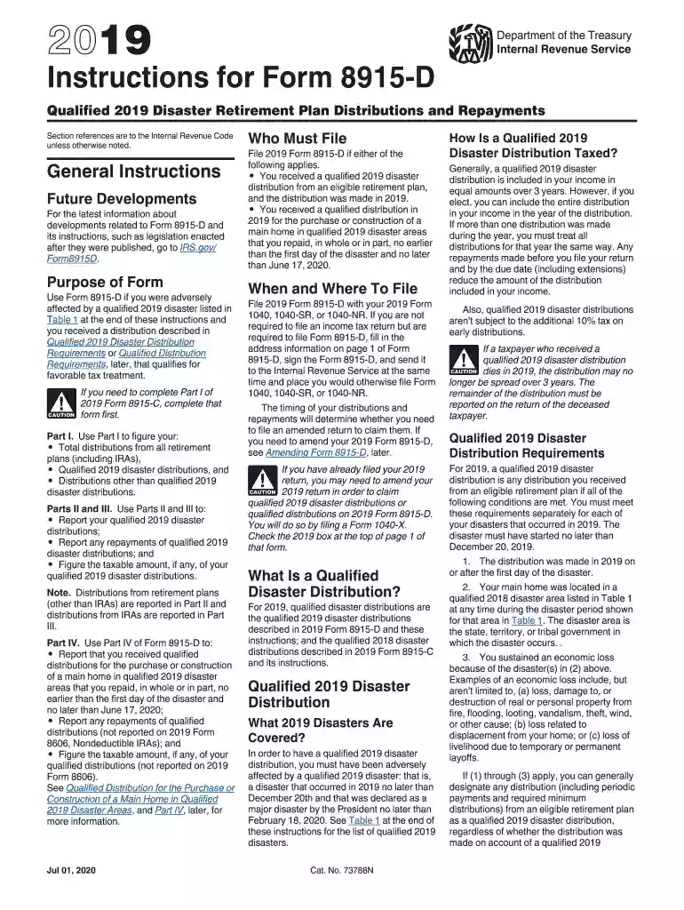 irs form 8915 f Preview on Page 1