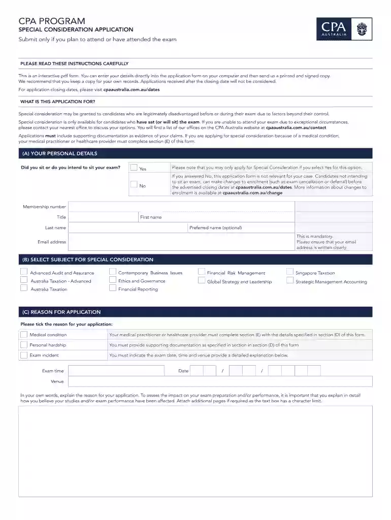 cpa special consideration Preview on Page 1