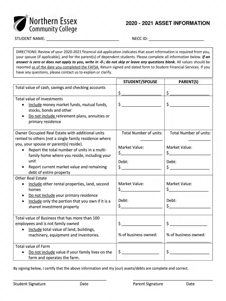 asset clarification form Preview on Page 1