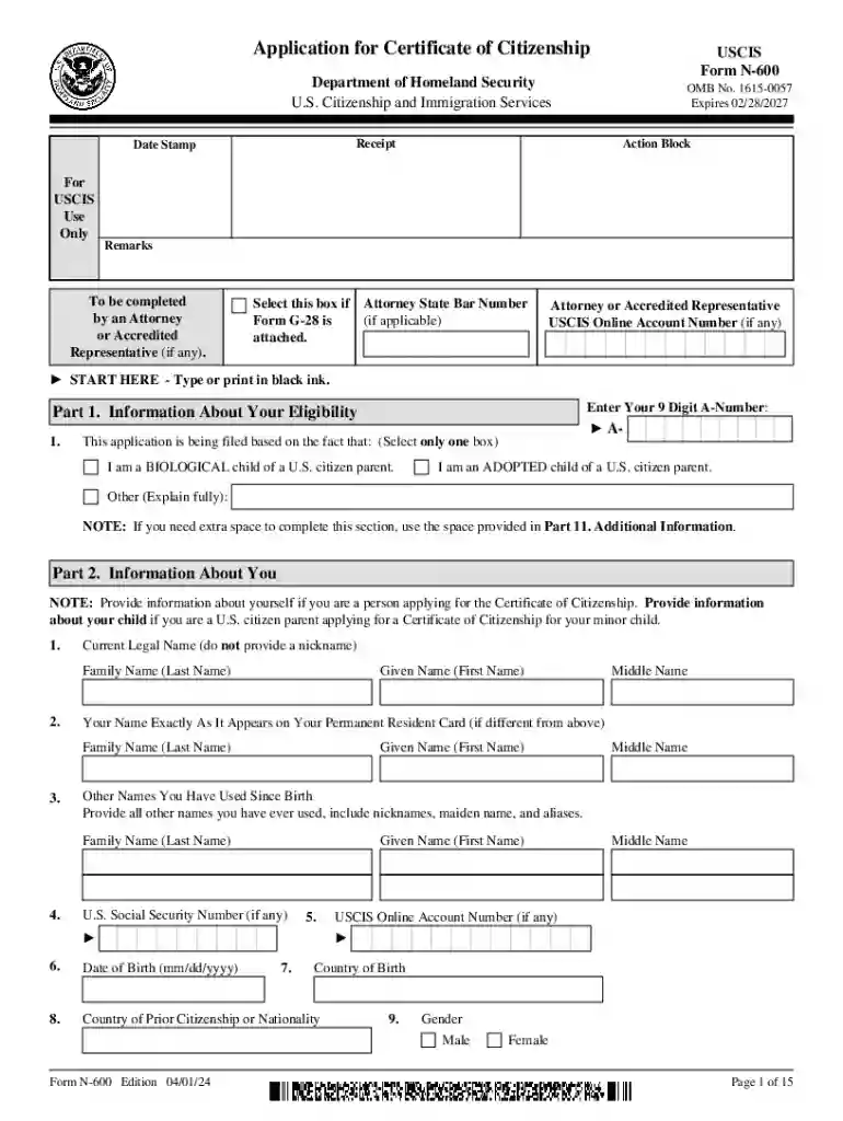 form n 600 instructions Preview on Page 1