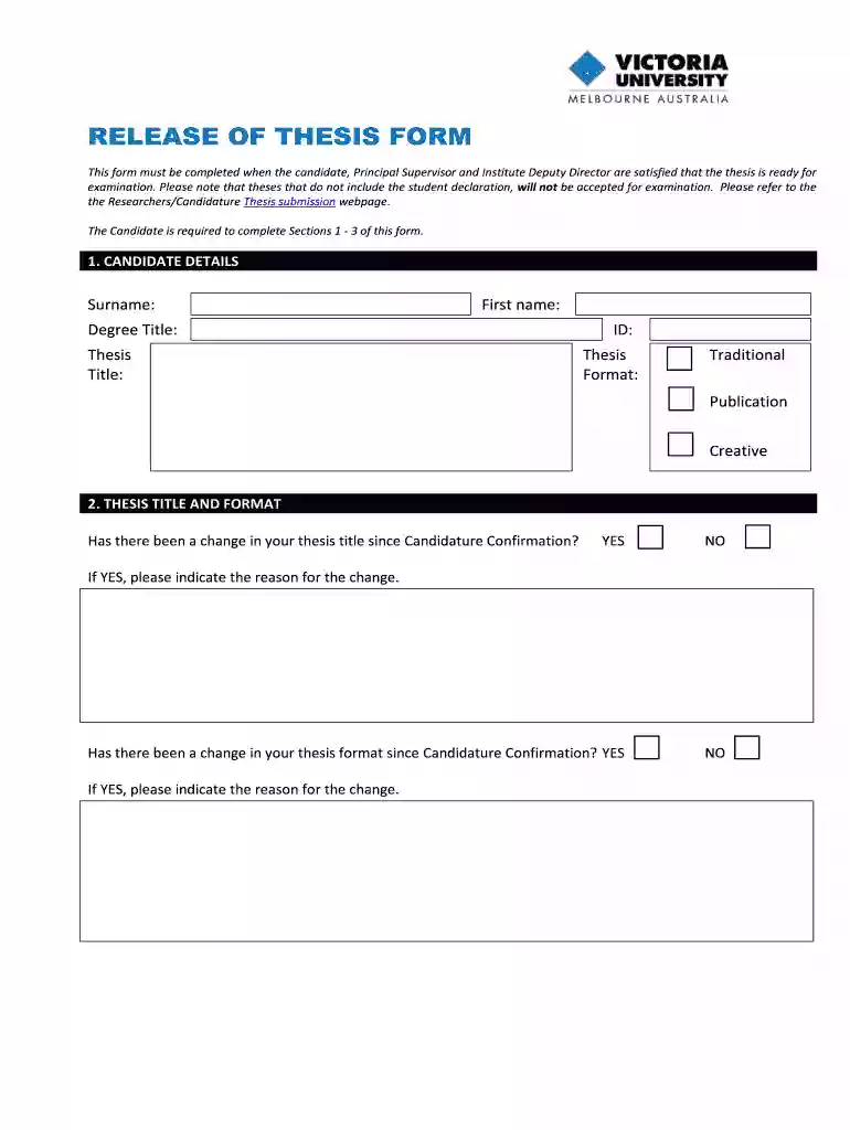 victoria university release Preview on Page 1