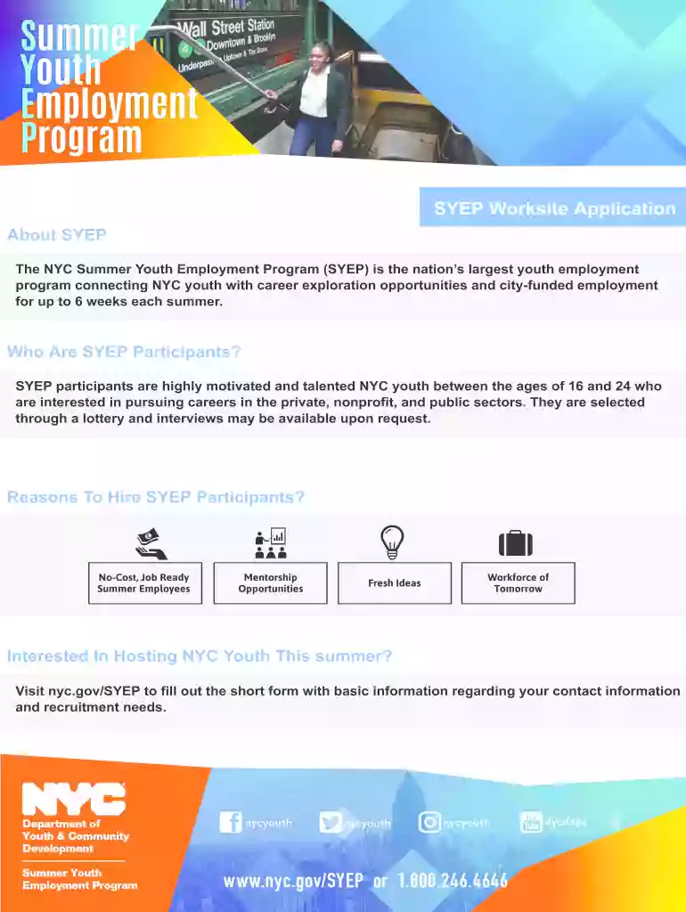 syep worksite application Preview on Page 1