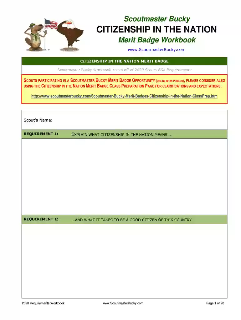 bucky badge workbook Preview on Page 1
