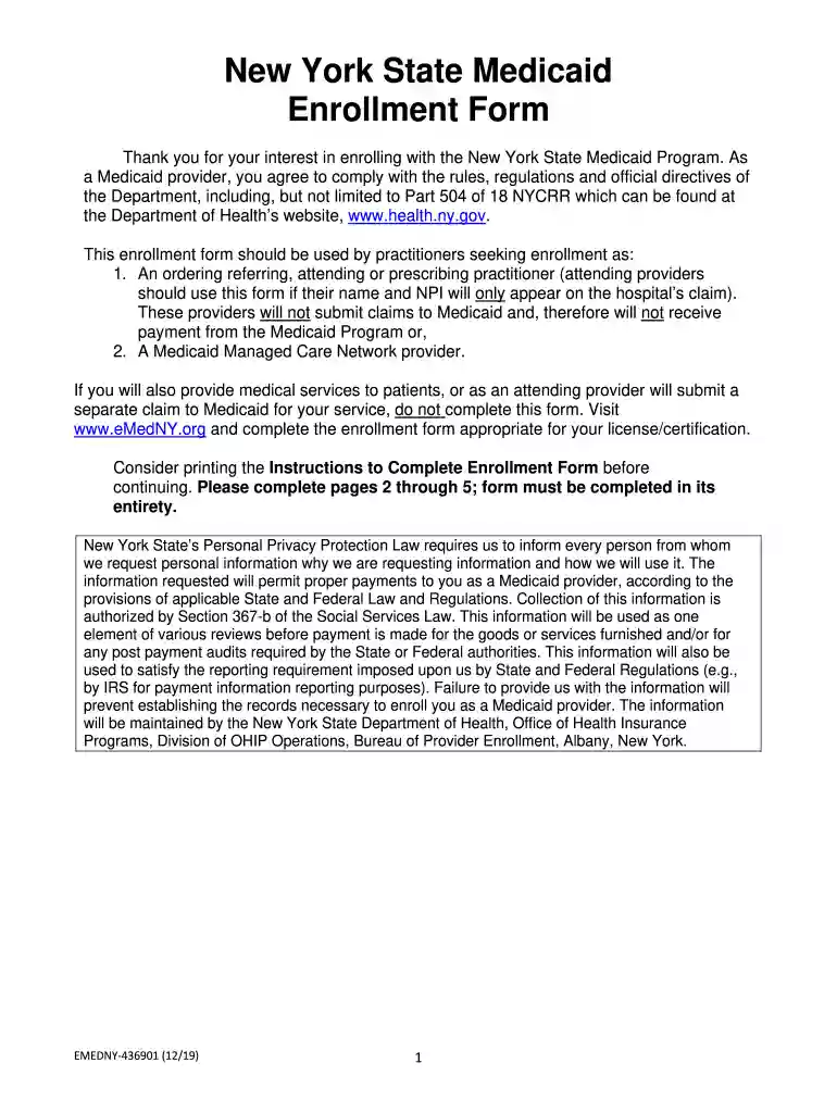 medicaid application ny Preview on Page 1
