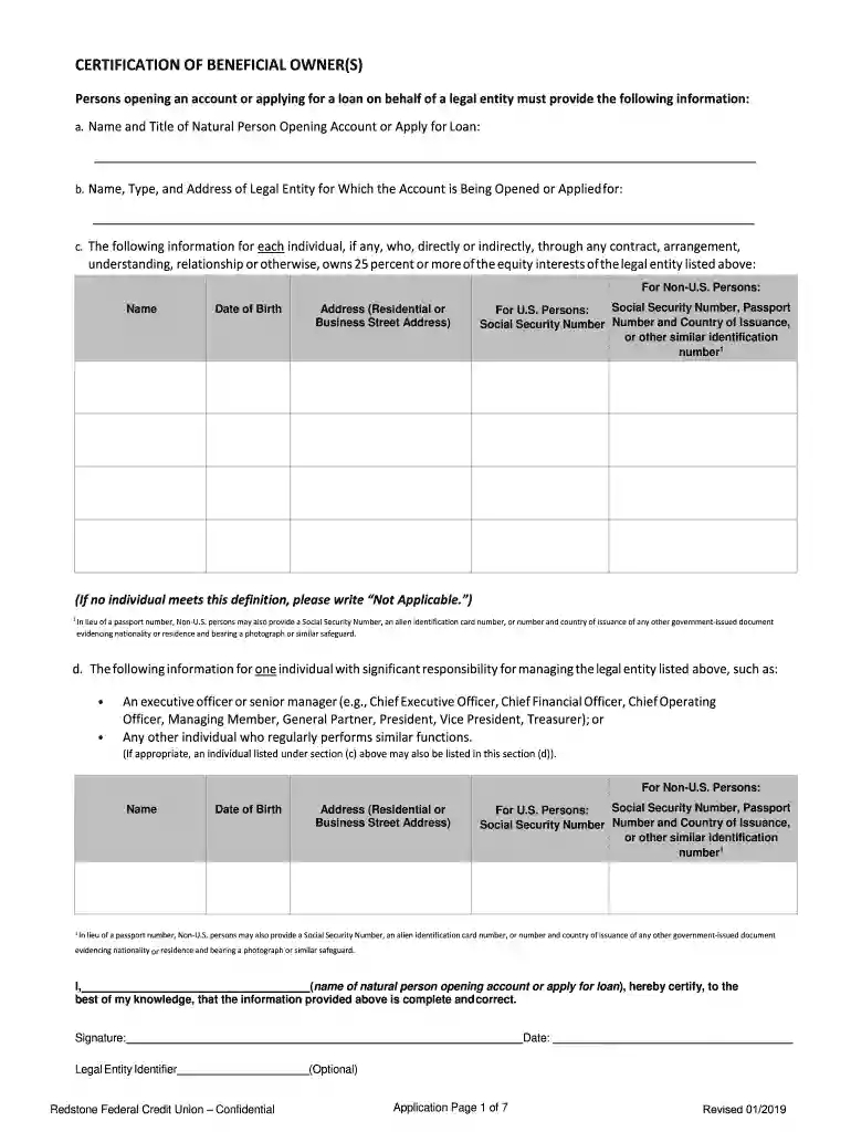 redstone federal credit application Preview on Page 1