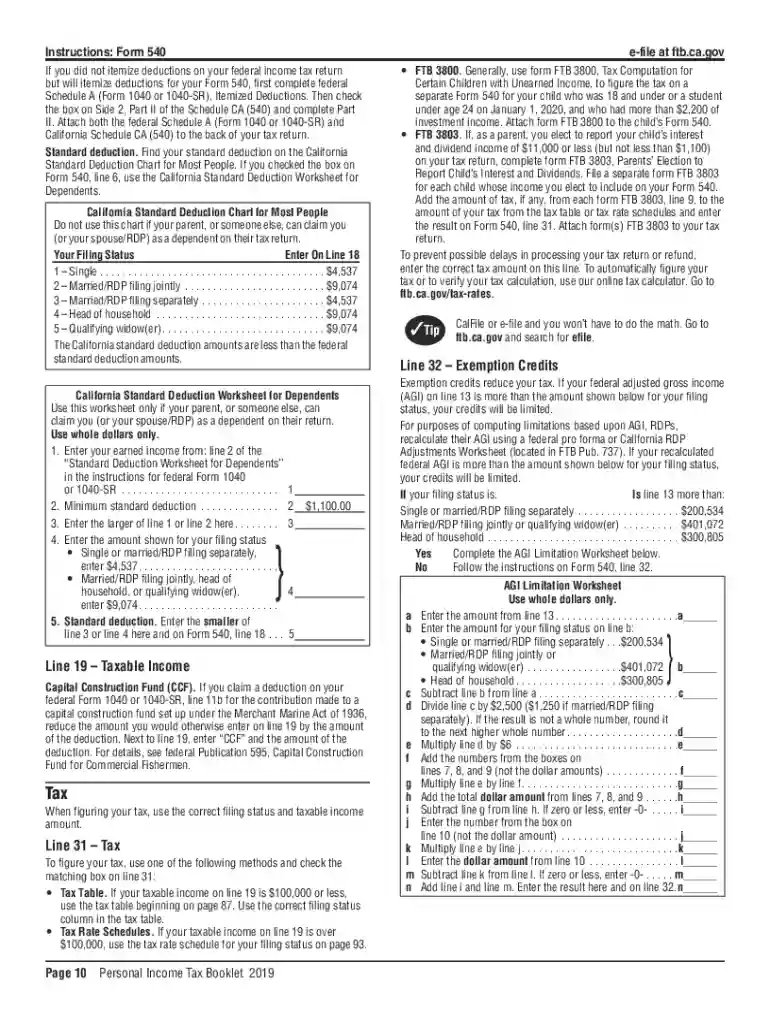ca 540 form 2024 Preview on Page 1