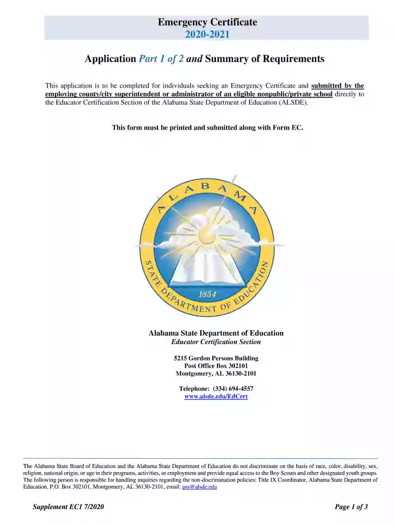 emergency teaching certificate alabama Preview on Page 1