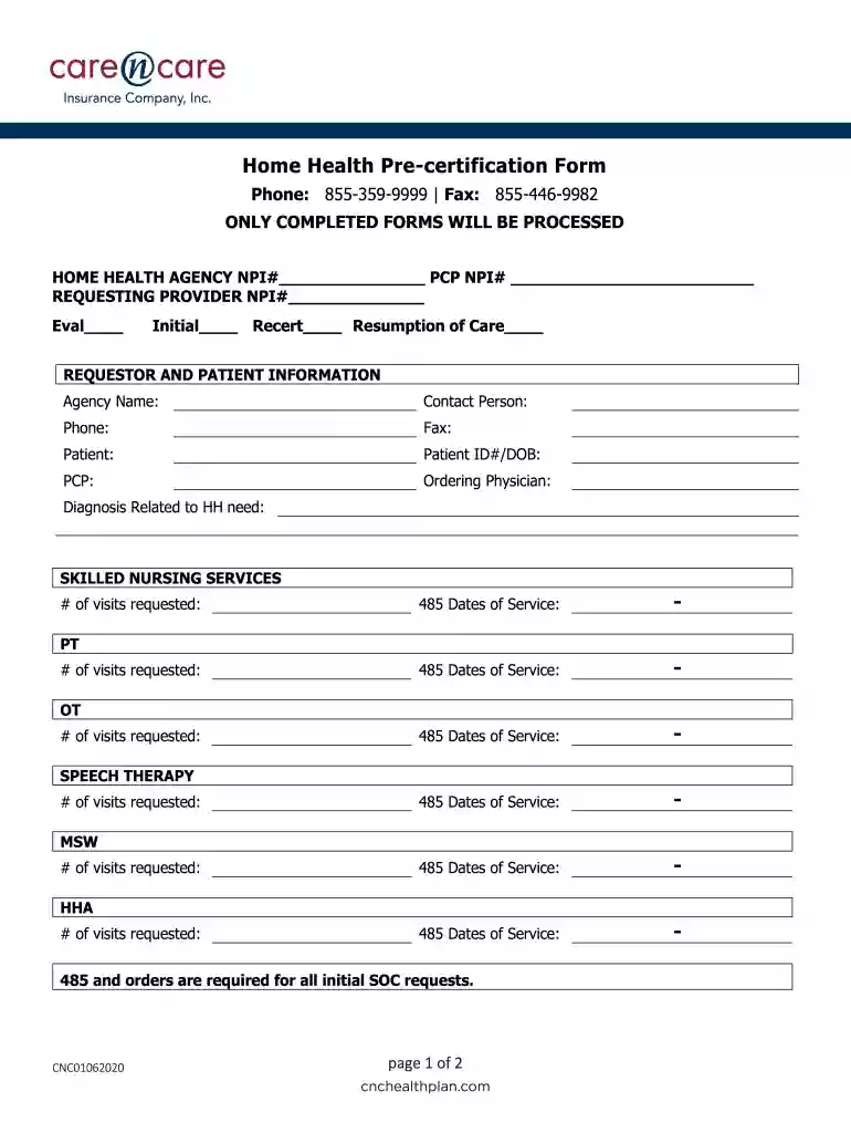 New Claims Process FAQ's - Care N' Care Preview on Page 1