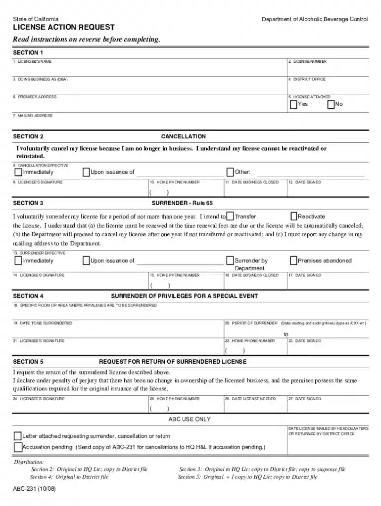 abc 231 form Preview on Page 1
