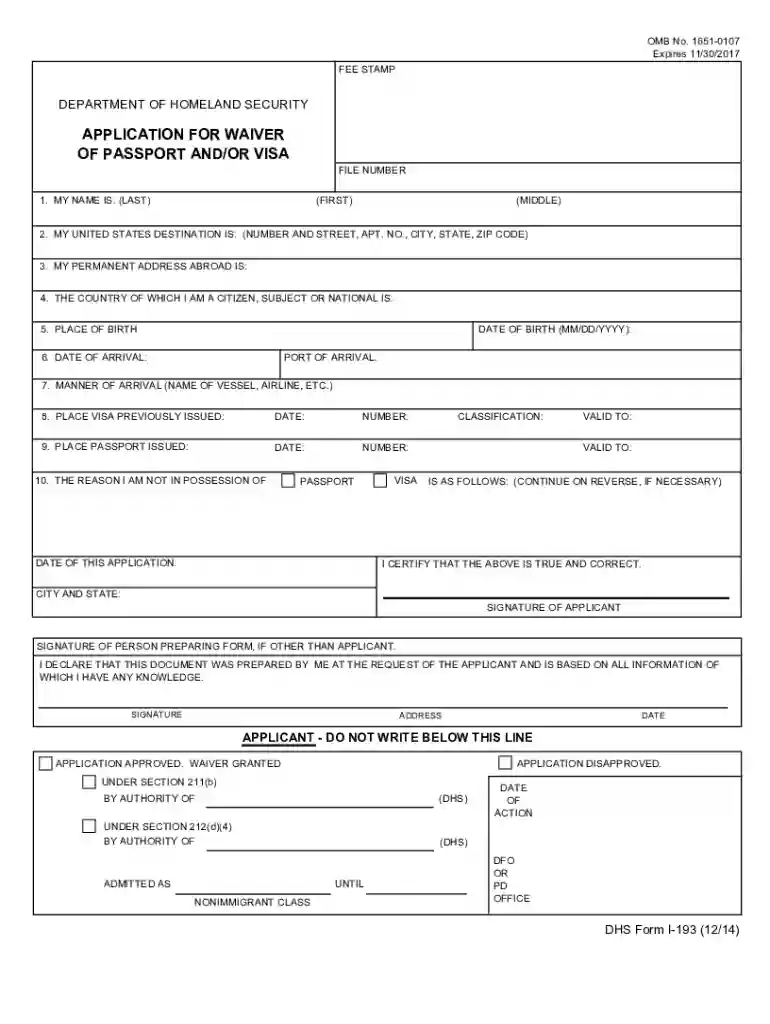 i 193 application Preview on Page 1