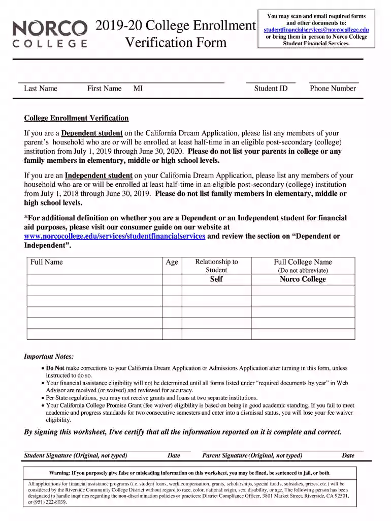 Student Financial Services - Norco College Preview on Page 1