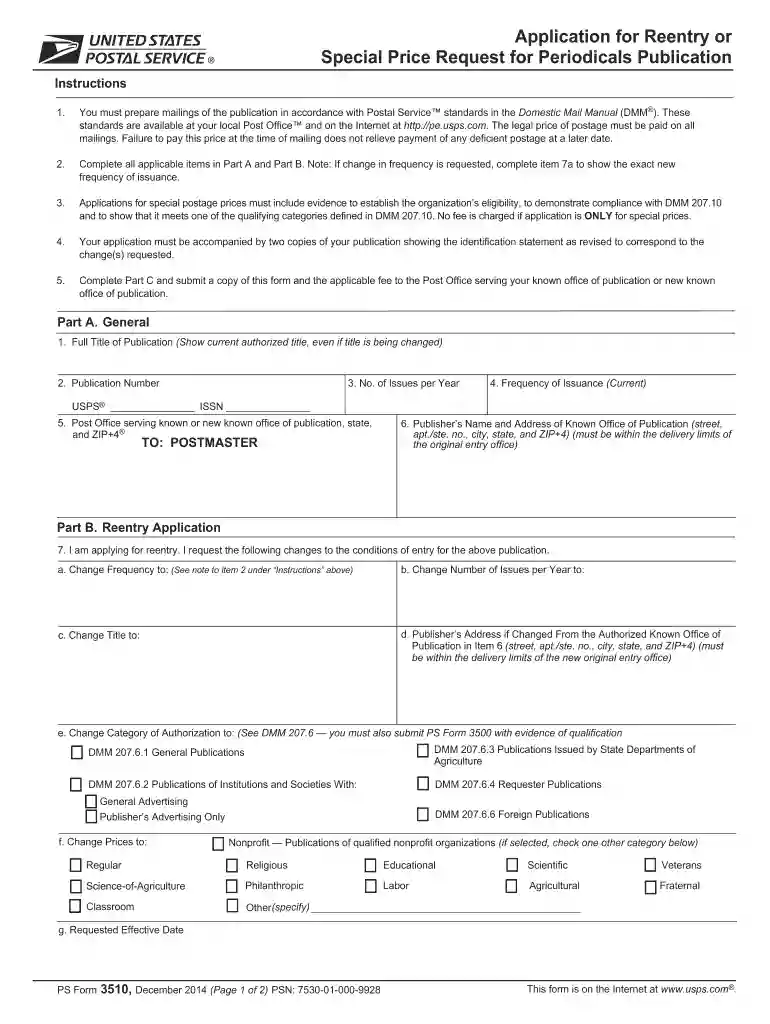 2006 USPS PS 3510 Preview on Page 1