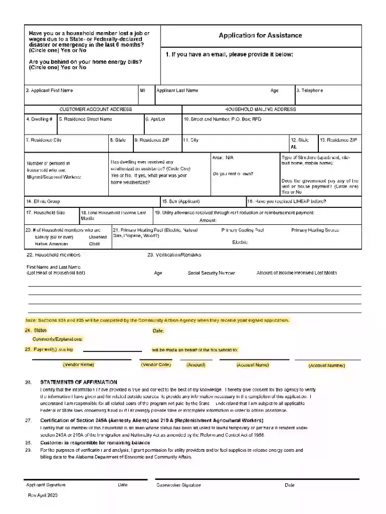 jcceo utility assistance application Preview on Page 1