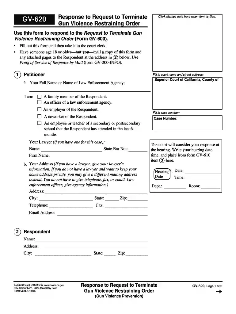 ca 620 request firearms Preview on Page 1