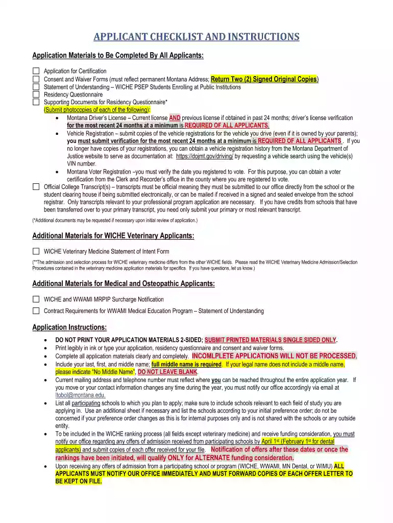 WIMU Regional Program in Veterinary MedicineMontana State Preview on Page 1