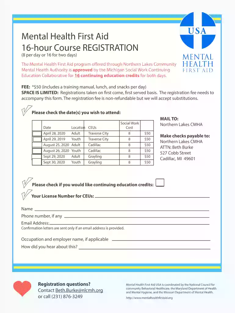 mental health first aid - Northern Lakes Community Mental Preview on Page 1