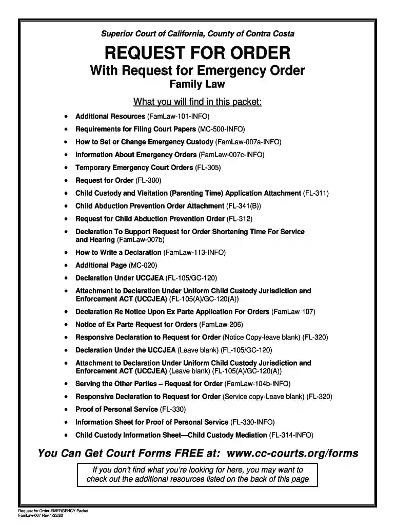 PDF request for order - Contra Costa Superior Court Preview on Page 1