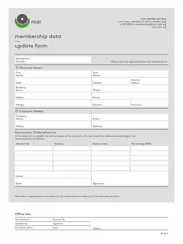 ncsl online registration form Preview on Page 1
