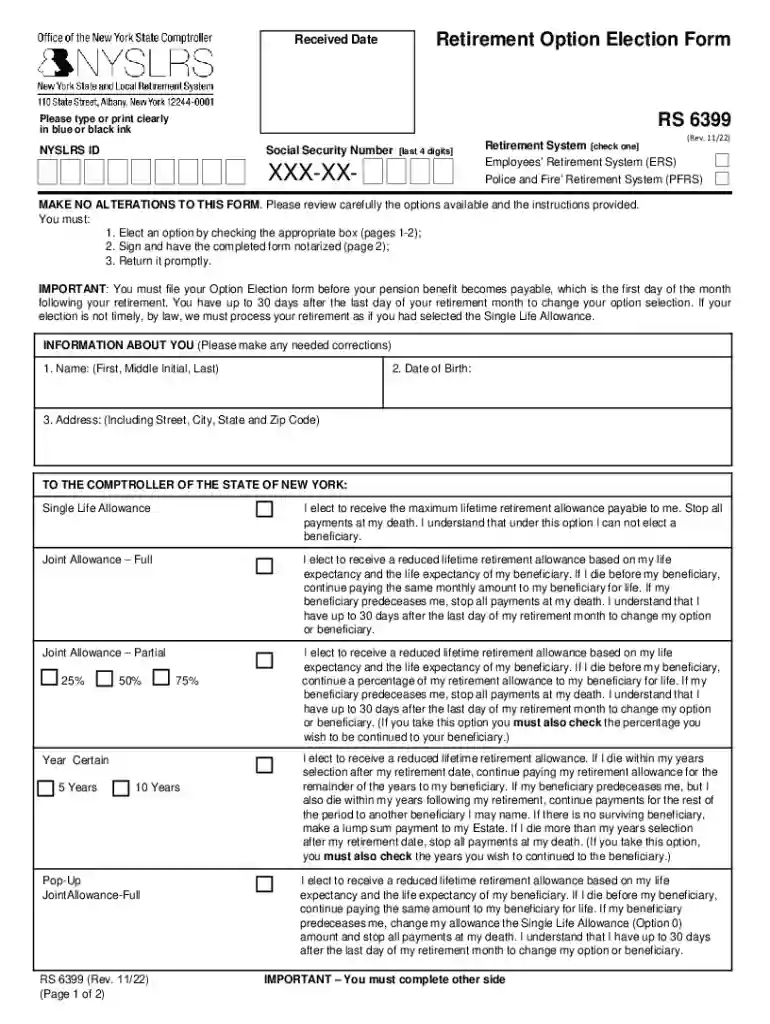 rs 6399 nyslrs form Preview on Page 1