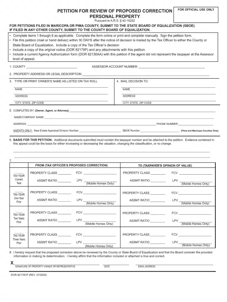 Petition For Redemption of Property Tax Exemption Waiver - Preview on Page 1