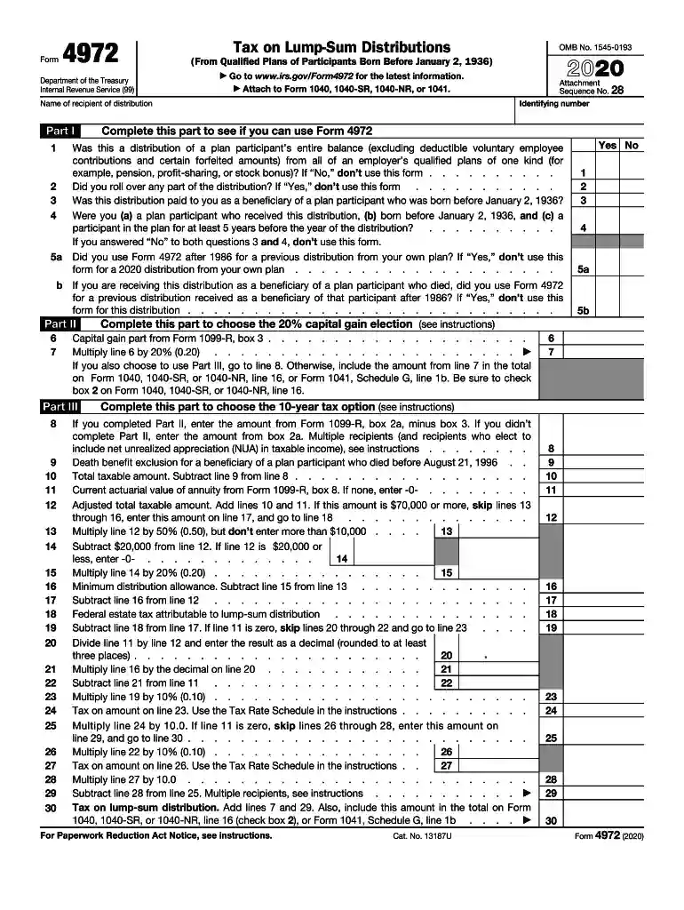 form 4972 Preview on Page 1