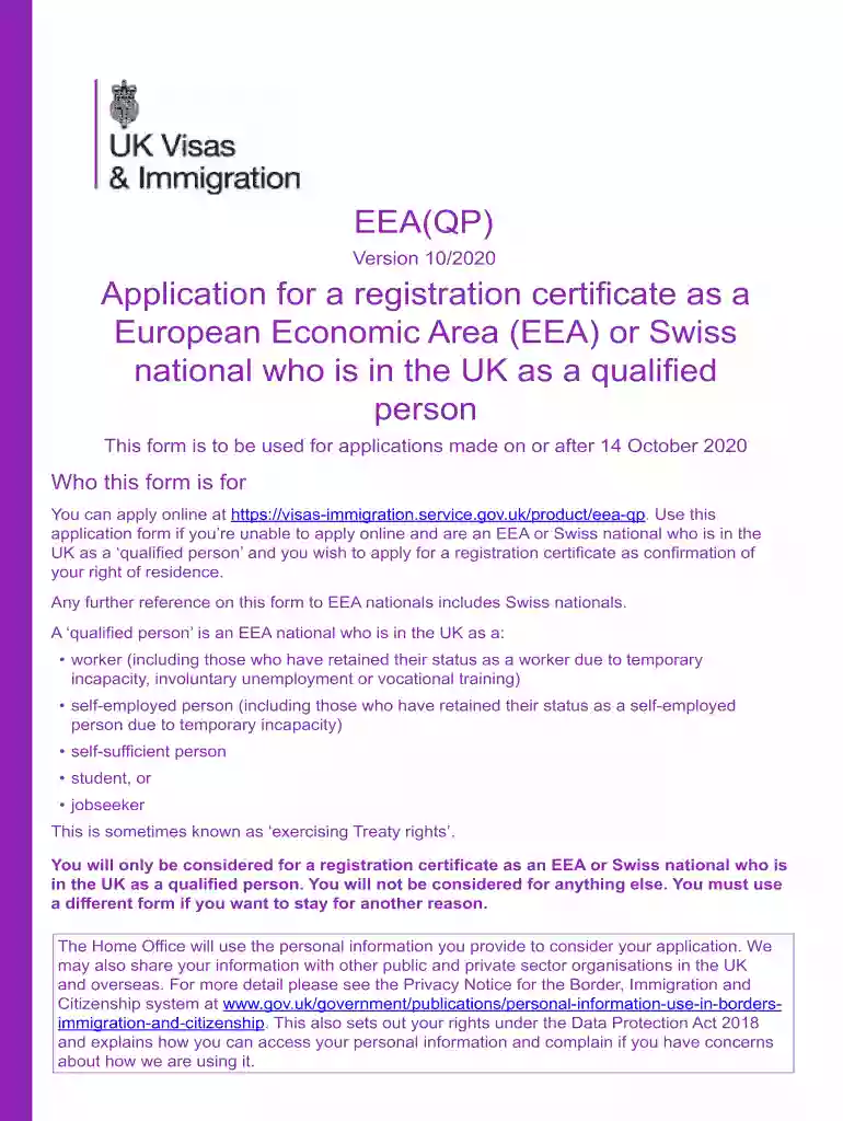 eea certificate national person Preview on Page 1