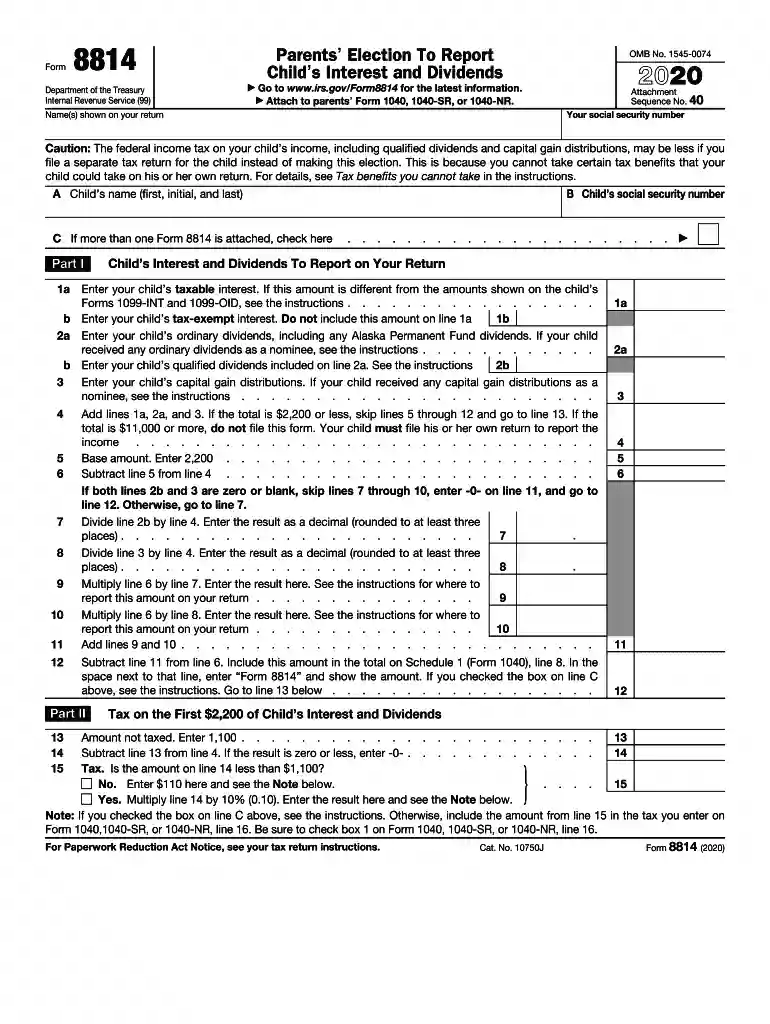 8814 form Preview on Page 1