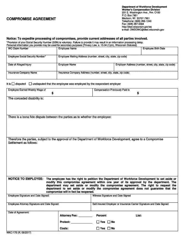 Worker's Compensation division - Wisconsin Department of ... Preview on Page 1