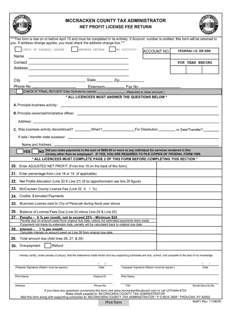 mccracken county tax administrator Preview on Page 1